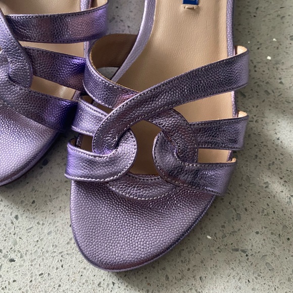 Stuart Weitzman Lavender Slides - Picture 4 of 8